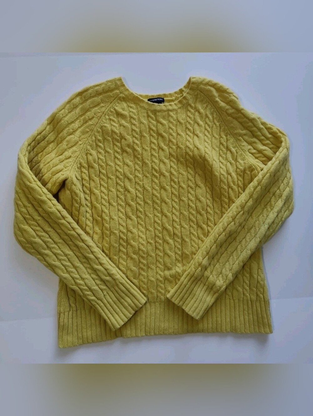Vintage Gap Stretch Lambswool Cable Knit Sweater Size L